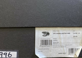 Neue 595 $ Ermenegildo Zegna Leder-Loafer-Schuhe Schwarz 12 US Italien 