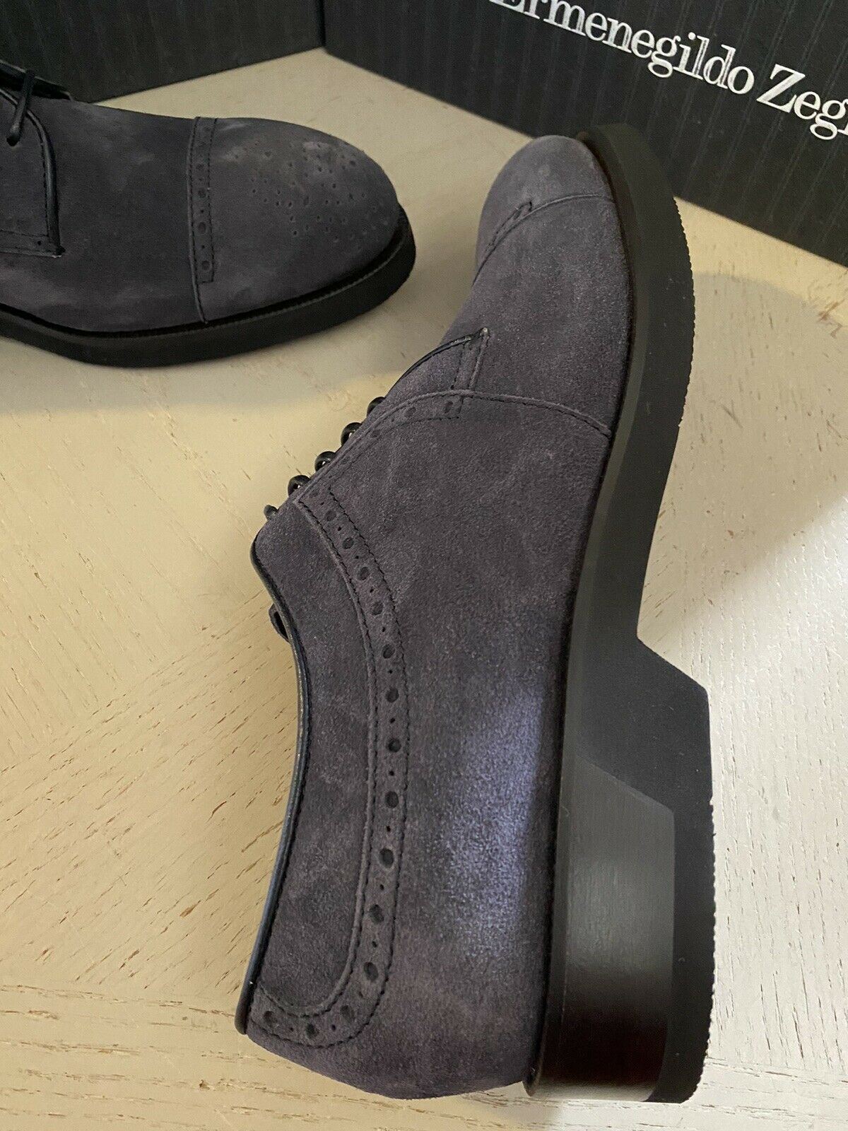 New $695 Ermenegildo Zegna Suede/Leather Shoes Navy/Blue 11 US Italy