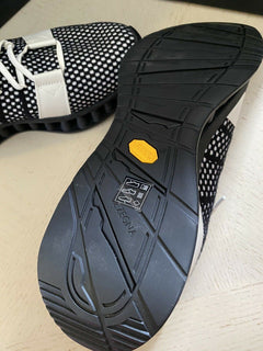 Neue $ 525 Z Zegna Sneakers Schuhe Schwarz/Weiß 11,5 US