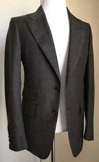 NWT $3970 TOM FORD Men Giacca Jacket Blazer DK Gray 36 US/46 Eu Switzerland