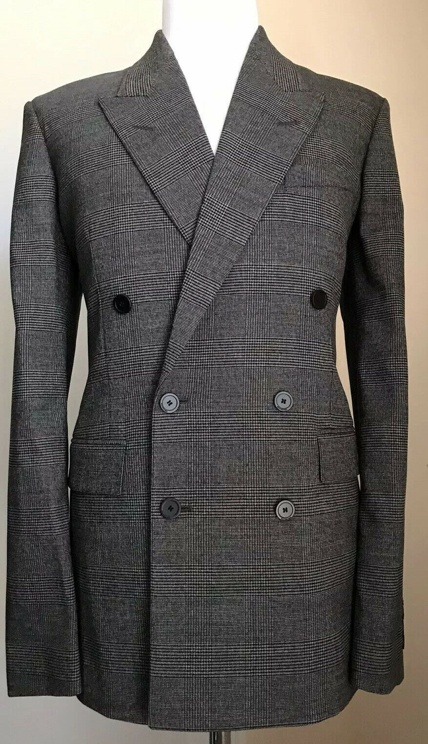 NWT $3900 Balenciaga Men Jacket Blazer DK Gray 38 US ( 48 Eu ) Italy