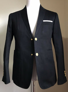 Neu mit Etikett: 1950 $ Thom Browne Herren Sportmantel Jacke Blazer Schwarz Größe 1 (S) Japan