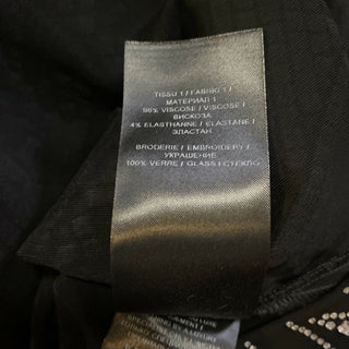 Neu $4150 Balmain Strass Jersey Kleid Schwarz 40 ( 8 ) Italien