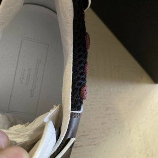 Neue 795 $ Ermenegildo Zegna Couture Leder-Sneakers Schuhe DK Braun 11 US Italien