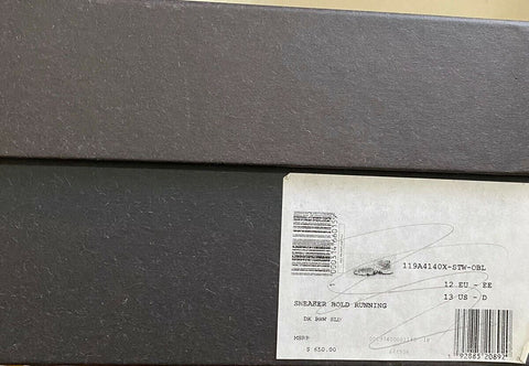 Neue 650 $ Ermenegildo Zegna Couture Leder-Sneakers Schuhe DK Braun 13 US Italien