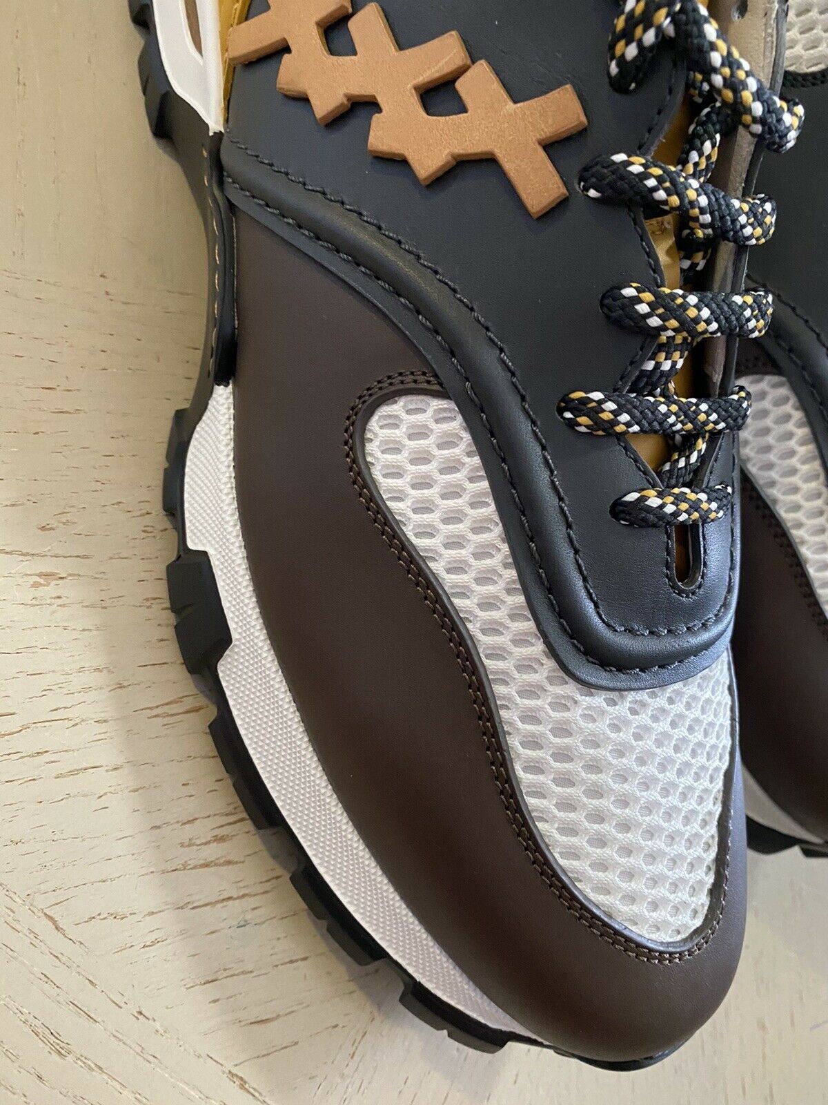 Neue 650 $ Ermenegildo Zegna Couture Leder-Sneakers Schuhe DK Braun 13 US Italien