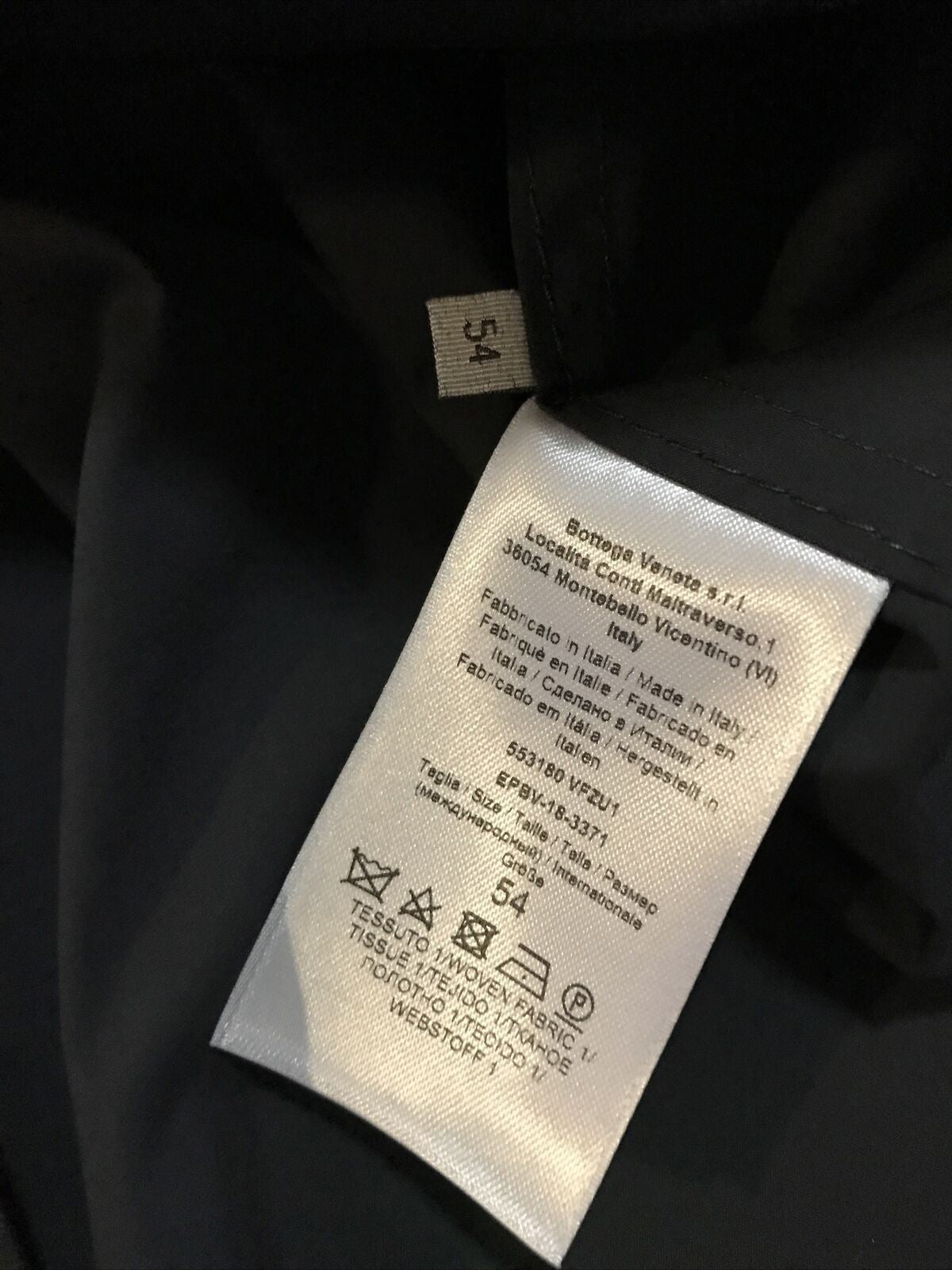 New $1300 Bottega Veneta Men’s Jacket Blazer Black 44 US ( 54 Eu ) Italy