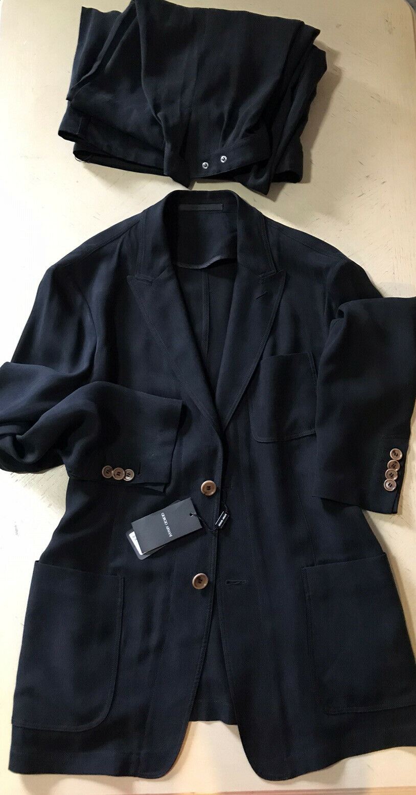 New $3500 Giorgio Armani Men’s Suit Navy 42 US/52 Eu Italy