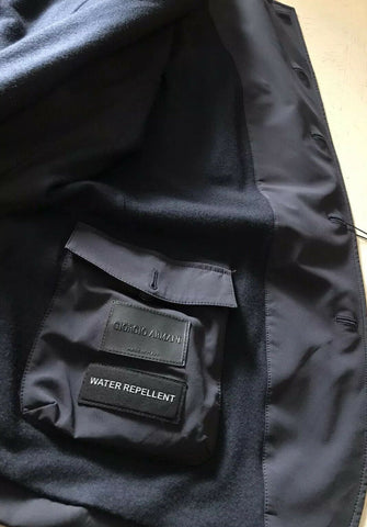 СЗТ $3795 Giorgio Armani Мужская куртка Блейзер Пальто Темно-синий 44R США/54R ЕС Италия