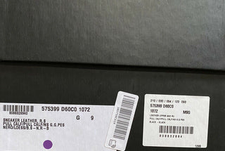 Neue Gucci Herren-Leder-Sneakers, Schuhe, Schwarz, 10 US (9 UK), Italien