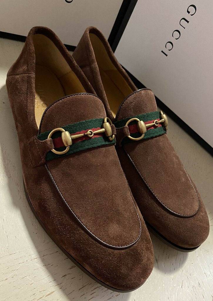 Neue Gucci Herren-Loafer aus Wildleder, Braun, 8,5 US (7,5 UK), Italien