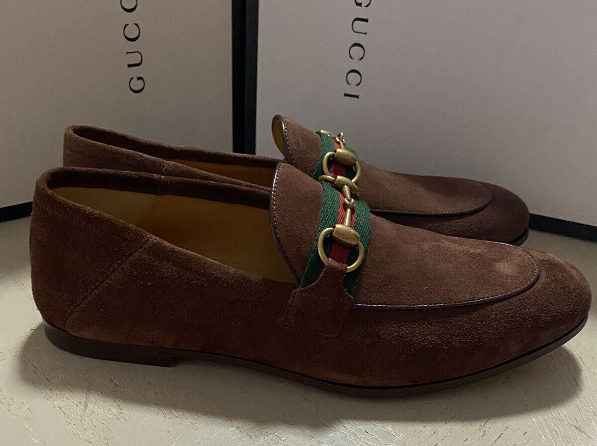 New Gucci Men’s  Suede Loafers Shoes Brown 8.5 US ( 7.5 UK ) Italy