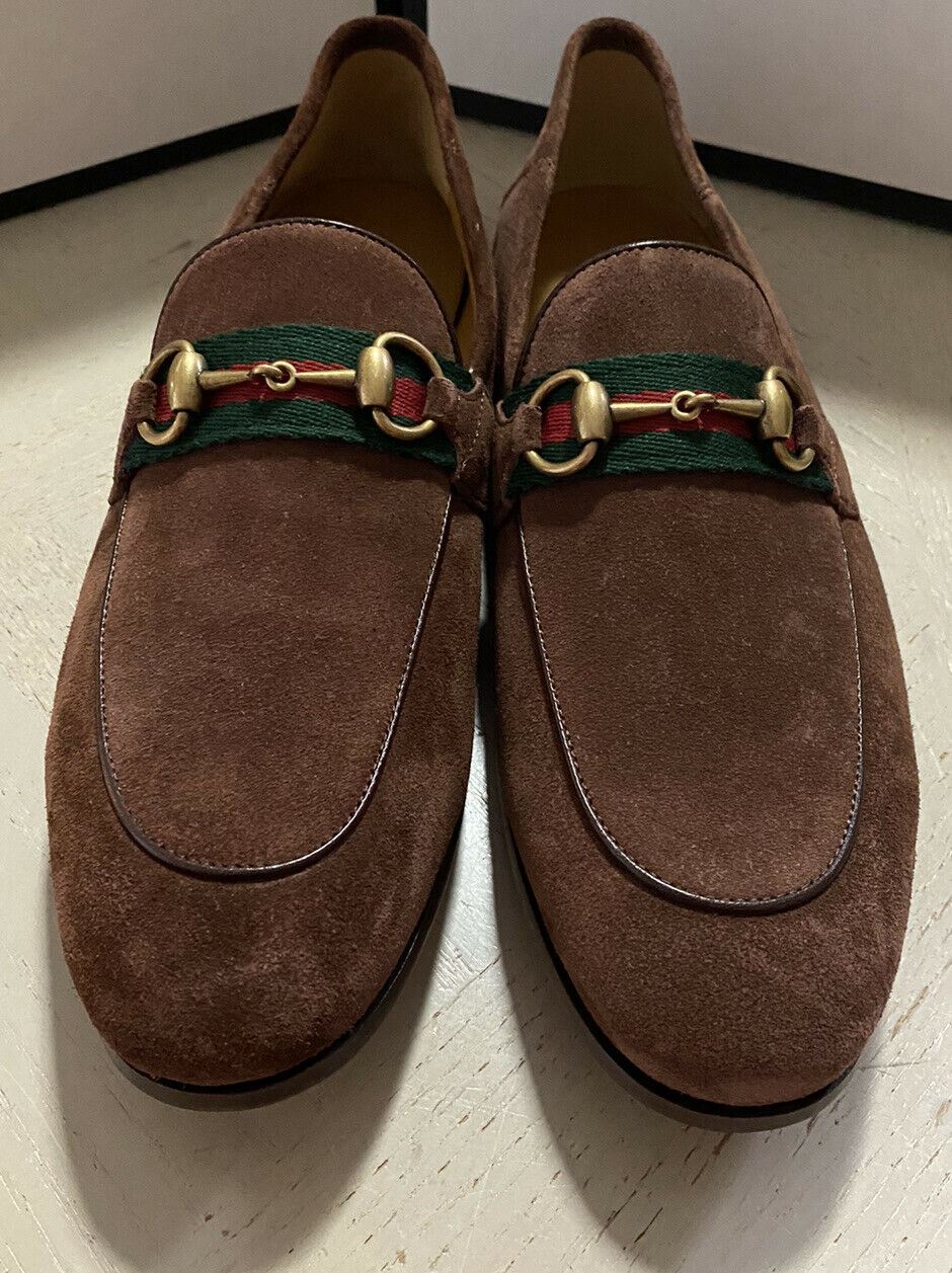 New Gucci Men’s  Suede Loafers Shoes Brown 8.5 US ( 7.5 UK ) Italy