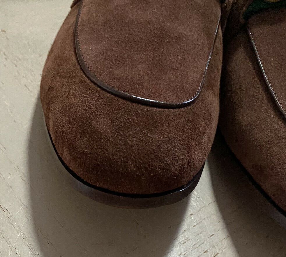 Neue Gucci Herren-Loafer aus Wildleder, Braun, 8,5 US (7,5 UK), Italien