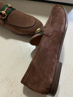 Neue Gucci Herren-Loafer aus Wildleder, Braun, 8,5 US (7,5 UK), Italien
