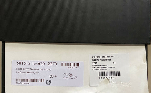 Новые мужские замшевые лоферы Gucci коричневые 8.5 США ( 7.5 UK ) Италия