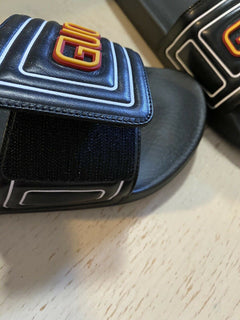 NIB Gucci Herren-Sandalen aus Leder, Schwarz, 10 US/9 UK, Italien