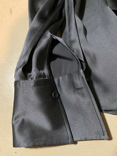 Neu $2395 Brunello Cucinelli Damen Wrapped Monili Rollkragenbluse Anthrazit S