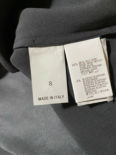 Neu $2395 Brunello Cucinelli Damen Wrapped Monili Rollkragenbluse Anthrazit S
