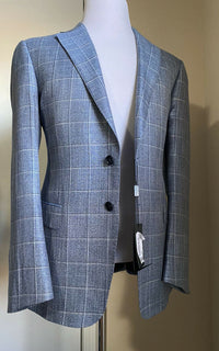 Neu mit Etikett: 3295 $ Giorgio Armani Herren Sportmantel Jacke Blazer LT Blau 40R US/50R Eu