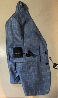 Neu mit Etikett: 3295 $ Giorgio Armani Herren Sportmantel Jacke Blazer LT Blau 40R US/50R Eu