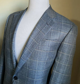 Neu mit Etikett: 3295 $ Giorgio Armani Herren Sportmantel Jacke Blazer LT Blau 40R US/50R Eu