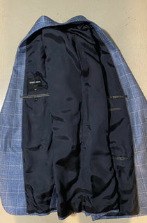 Neu mit Etikett: 3295 $ Giorgio Armani Herren Sportmantel Jacke Blazer LT Blau 40R US/50R Eu