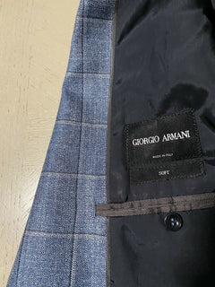 Neu mit Etikett: 3295 $ Giorgio Armani Herren Sportmantel Jacke Blazer LT Blau 40R US/50R Eu