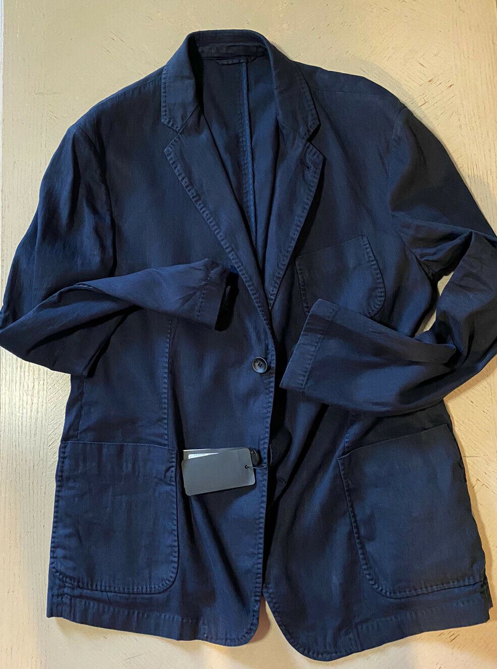 NWT $1595 Giorgio Armani Men Slim Coat Jacket Blazer Navy 44 US/54 Eu