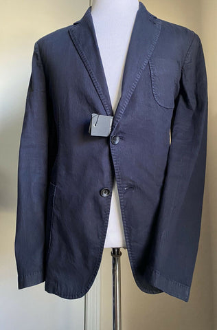 СЗТ $1595 Giorgio Armani Мужская приталенная куртка Блейзер Темно-синий 44 США/54 ЕС