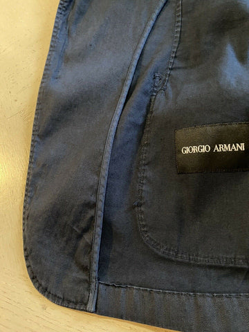 СЗТ $1595 Giorgio Armani Мужская приталенная куртка Блейзер Темно-синий 44 США/54 ЕС