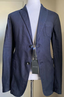 NWT $1595 Giorgio Armani Herren Slim Mantel Jacke Blazer Marineblau 50 US/60 Eu