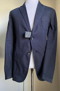 NWT $1595 Giorgio Armani Herren Slim Mantel Jacke Blazer Marineblau 50 US/60 Eu