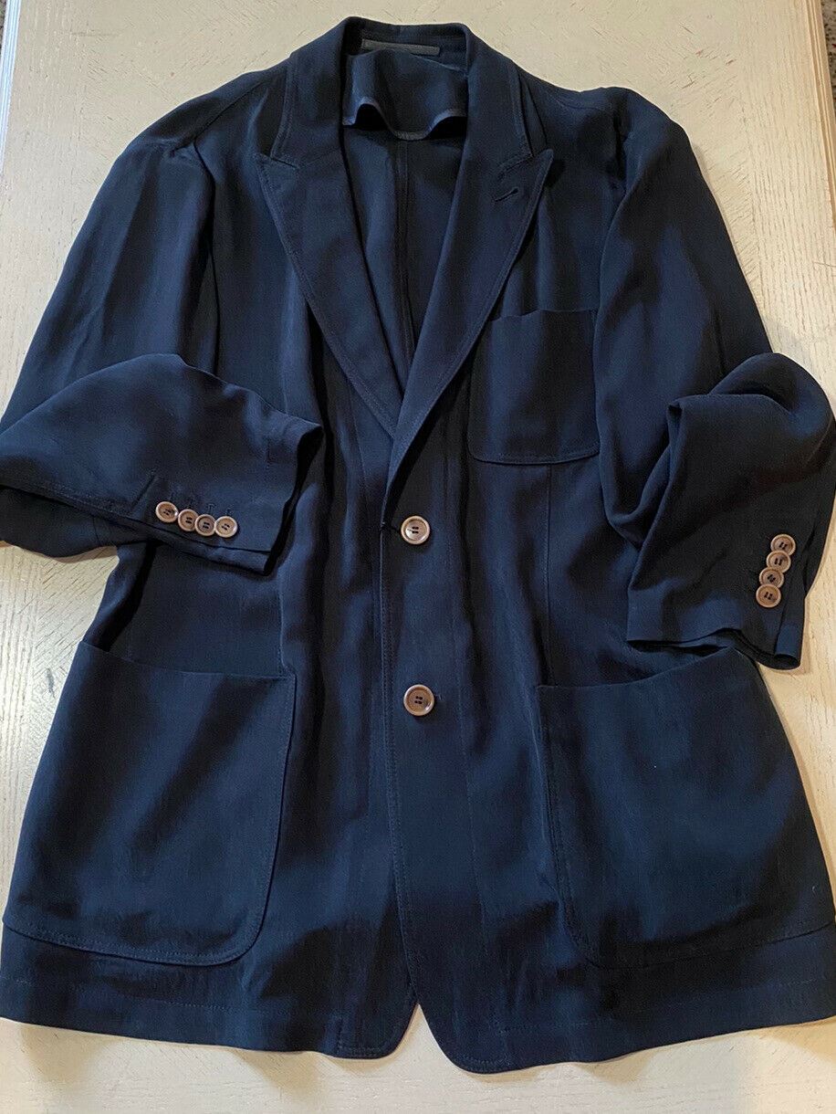 NWT $1895 Мужской пиджак Giorgio Armani Блейзер Темно-синий 44 США/54 ЕС Италия
