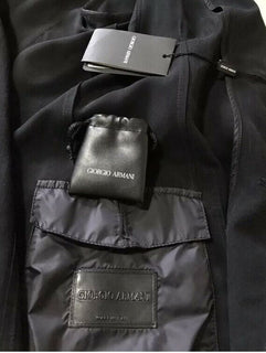 NWT $ 1895 Giorgio Armani Herren Mantel Jacke Blazer Marine 44 US/54 Eu Italien