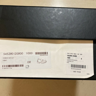 NIB $ 1750 Gucci Herren Cordovan Lux Leder Stiefeletten Schuhe Schwarz 9 US / 8 UK