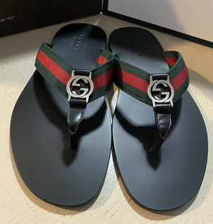 NIB Gucci Herren Sandalenschuhe Grün/Rot/Schwarz 11 US/10,5G UK