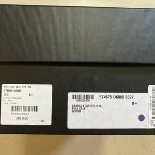 NIB Gucci Herren-Sandalen aus Leder/Holz, Weiß/Creme, 9,5 US/8,5 UK
