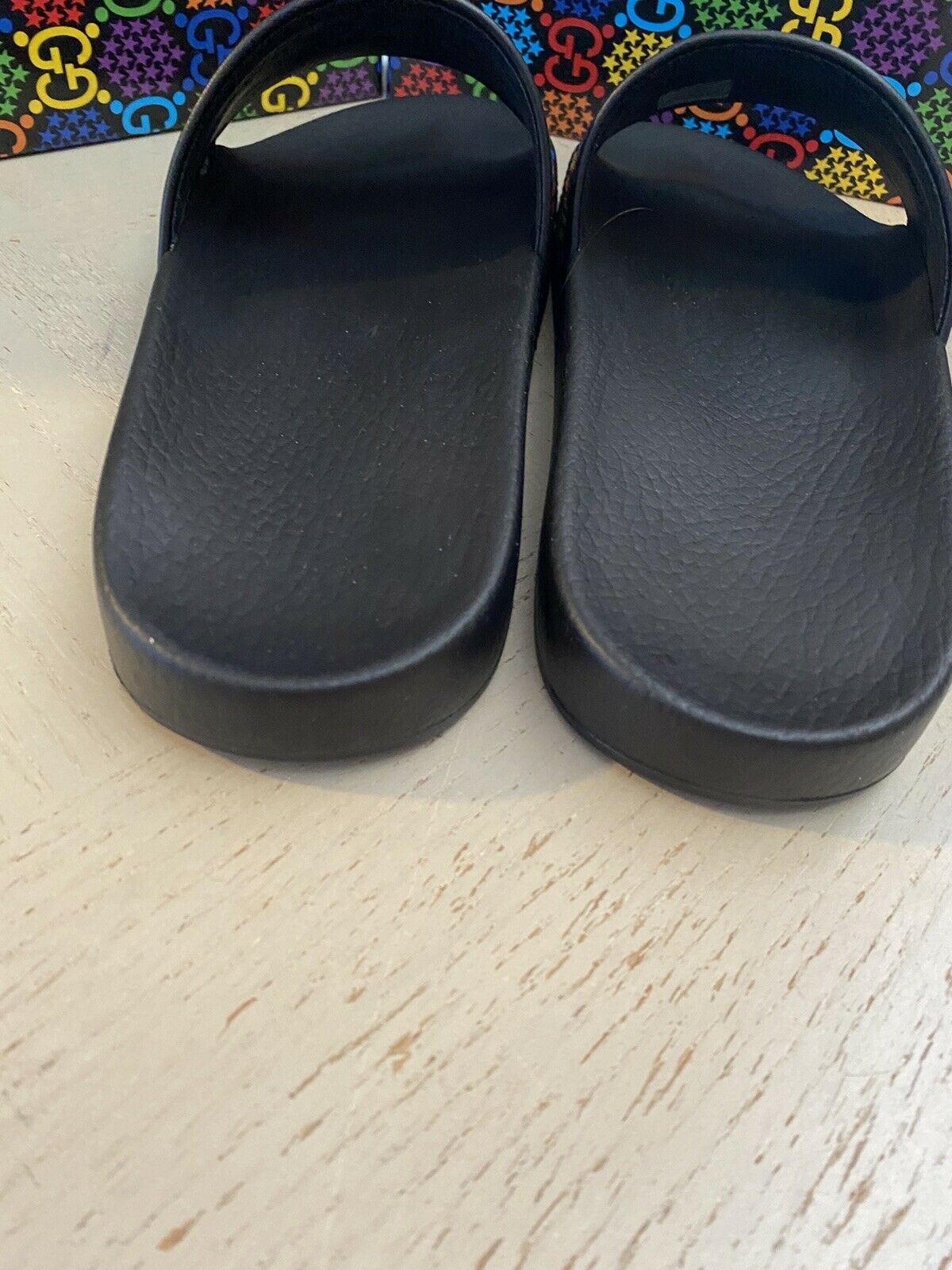 Мужские сандалии NIB Gucci, черные/разноцветные 10 США/9 Великобритания