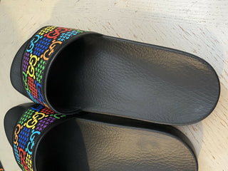 NIB Gucci Herren Sandalenschuhe Schwarz/Mehrfarbig 10 US/9 UK