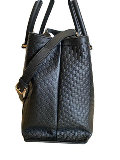 Neu $3895 Gucci Large 510290 GG Logo Leder Umhängetasche Handtasche Schwarz
