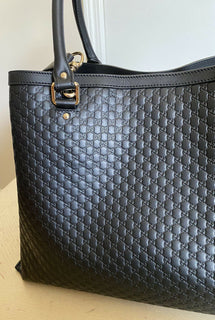 Neu $3895 Gucci Large 510290 GG Logo Leder Umhängetasche Handtasche Schwarz