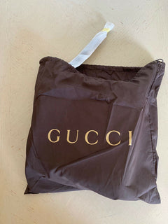 New Gucci Medium 510292. 486628 GG Logo Leather Shoulder Bag Handbag Black