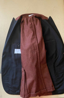 Neu mit Etikett: 1245 $ Boglioli Herren Sportmantel Jacke Blazer Burgund/Schwarz 44R US/54R Eu Ita