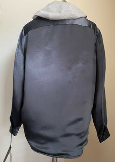 Neu mit Etikett: 2850 $ Gucci Jacke Hemd Marine/Grau Größe XL Italien