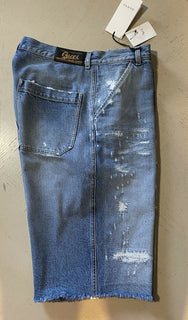 Neu mit Etikett: 1.500 $ Gucci kurze Jeanshose für Herren, blau, Größe 36