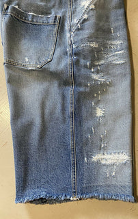 Neu mit Etikett: 1.500 $ Gucci kurze Jeanshose für Herren, blau, Größe 36