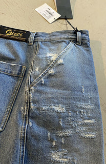 Neu mit Etikett: 1.500 $ Gucci kurze Jeanshose für Herren, blau, Größe 36