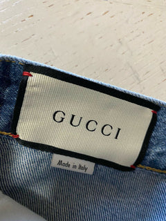 Neu mit Etikett: 1.500 $ Gucci kurze Jeanshose für Herren, blau, Größe 36