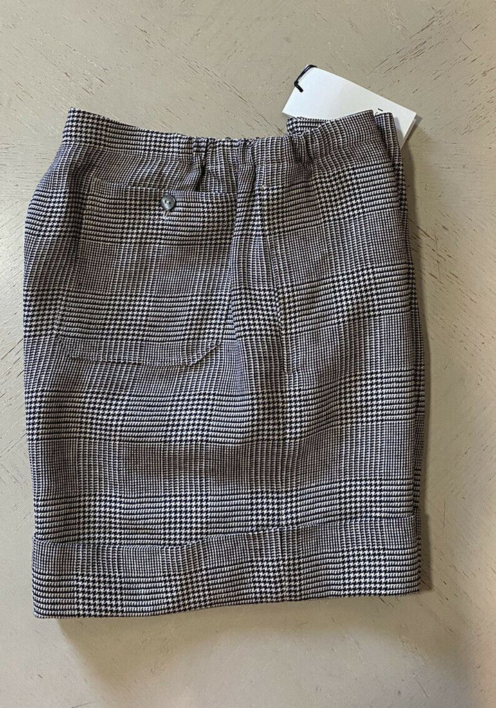 Neu mit Etikett: 980 $ Gucci Herren-Leinen-Kurzhose Elfenbein/Schwarz Größe 34 US (50 Eu) Italien